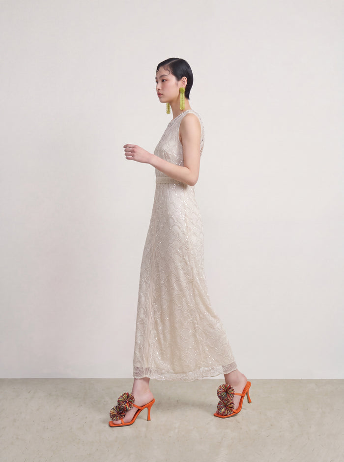 Crème Florale Elegia Dress