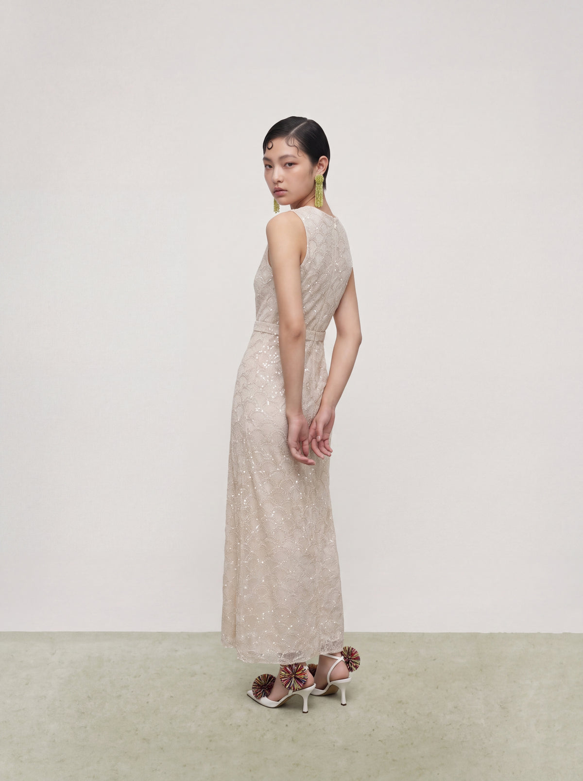 Crème Florale Elegia Dress