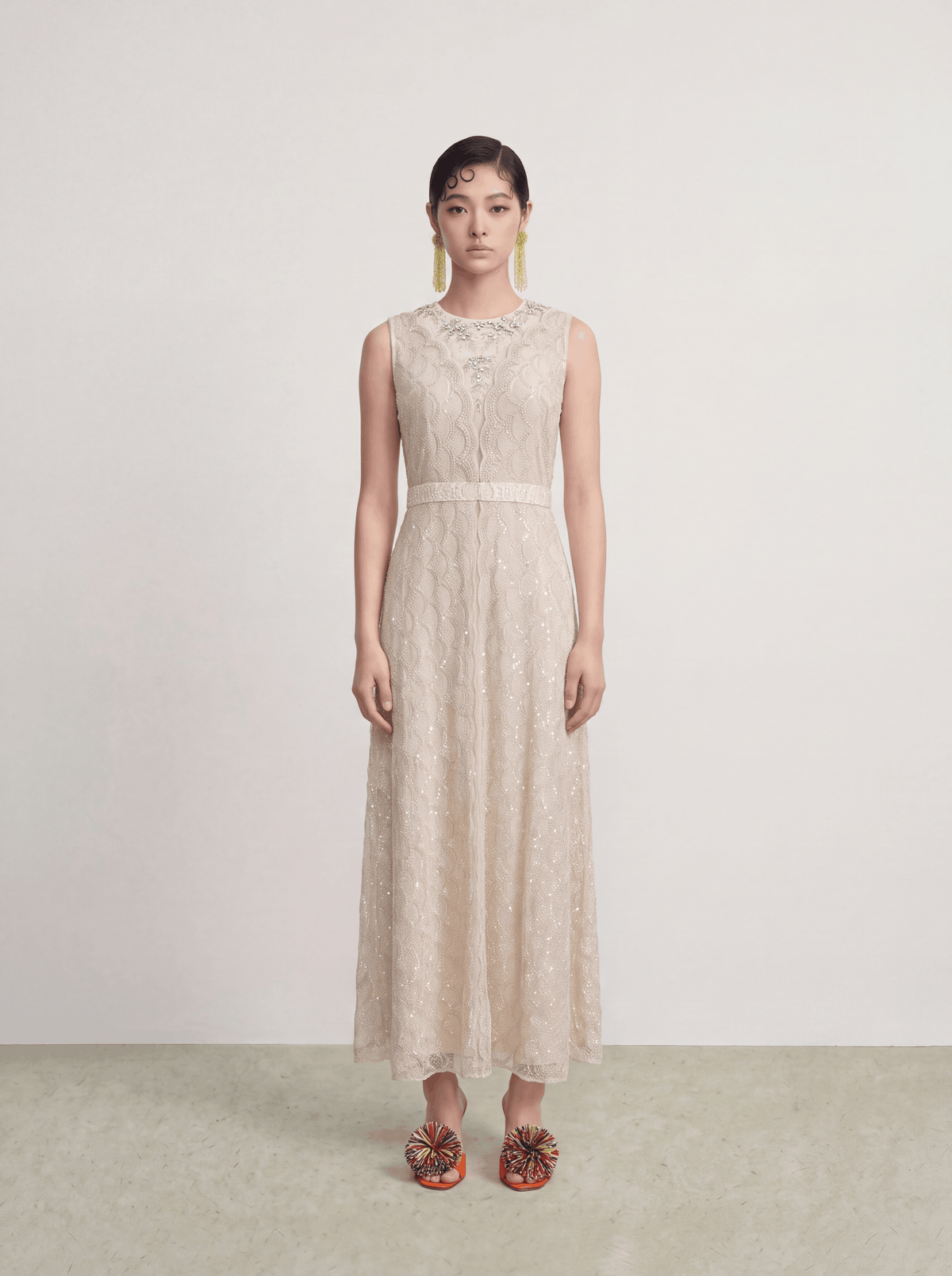 Crème Florale Elegia Dress