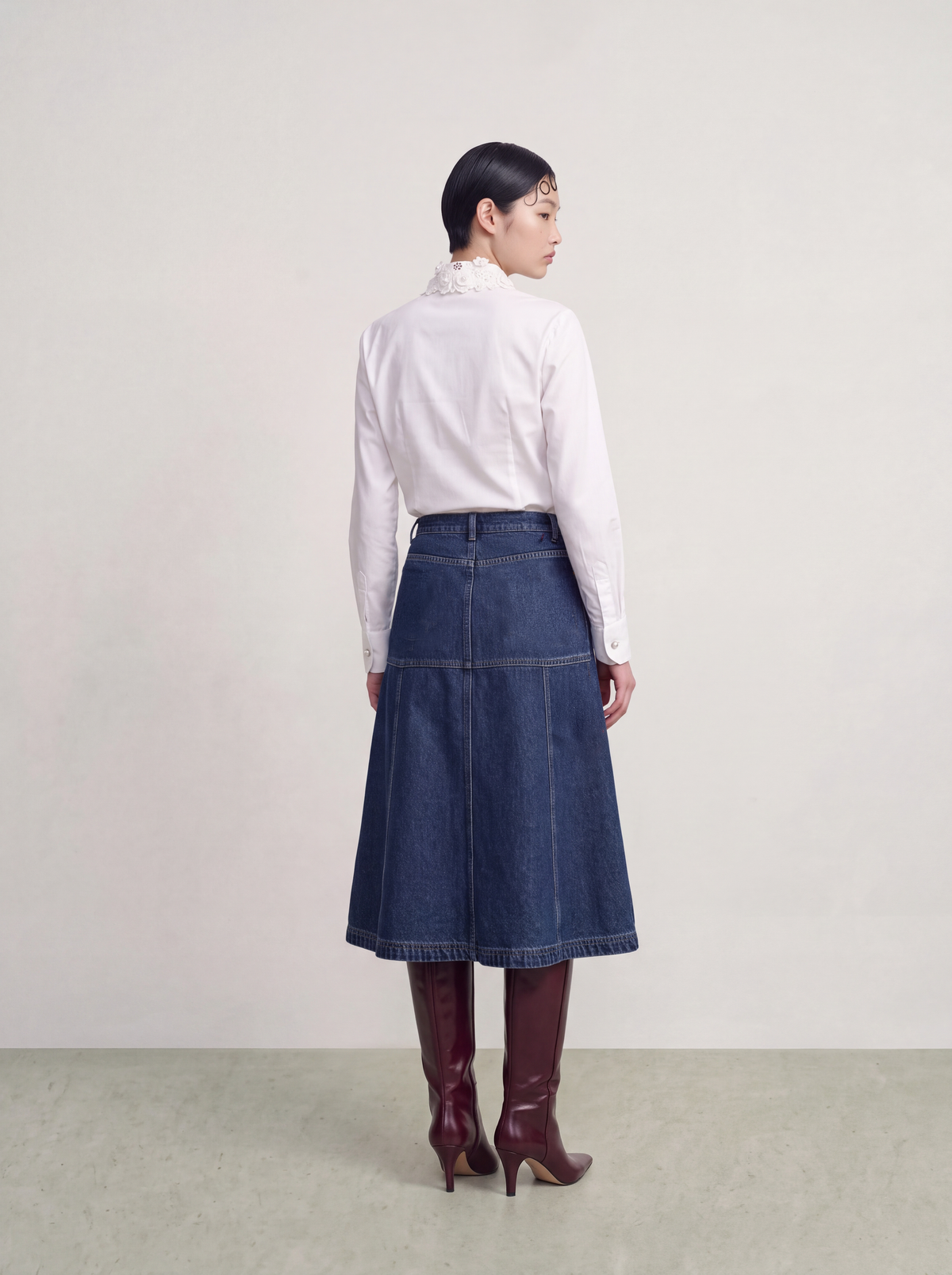 Blanc Dentelle Fleurie Blouse