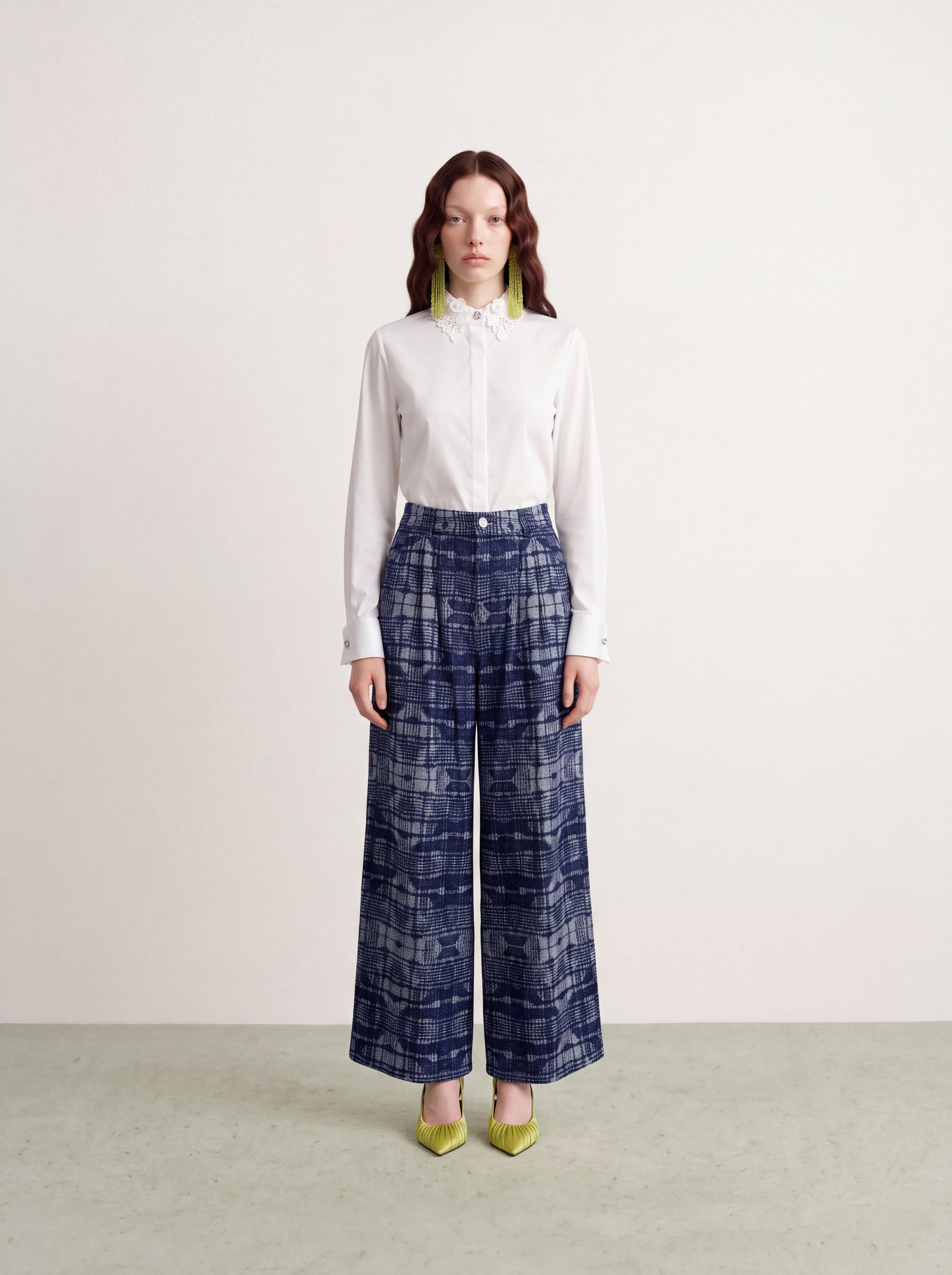 Blanc Dentelle Fleurie Blouse