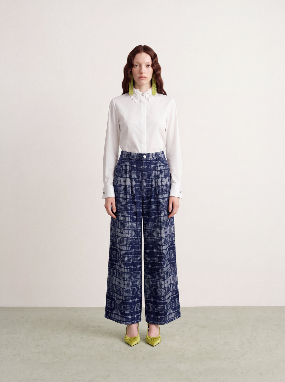 Blanc Dentelle Fleurie Blouse