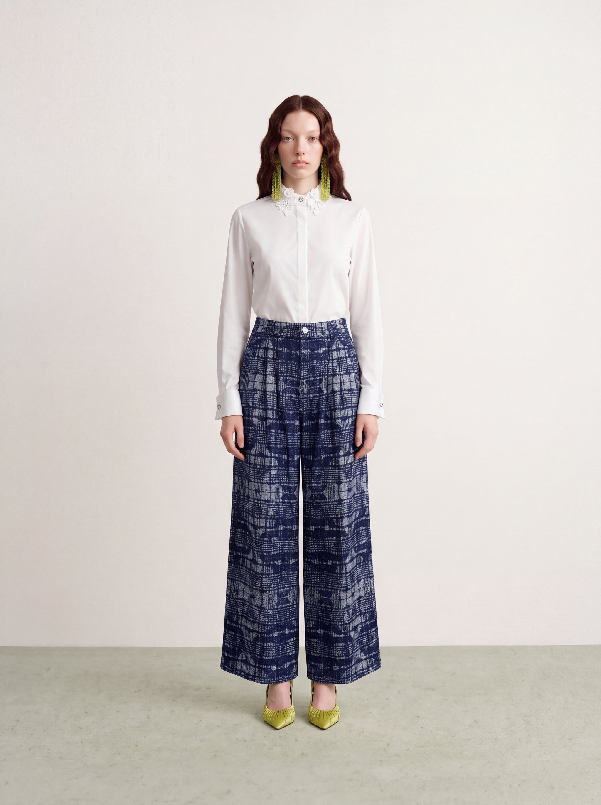Blanc Dentelle Fleurie Blouse