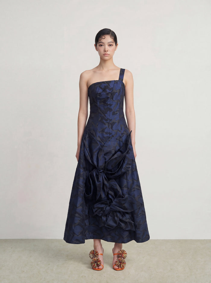 Bleu Sculpture Fleur Dress