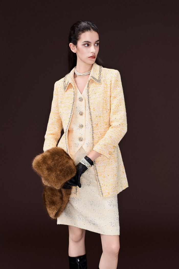 Crystal-detail Embellished Coat