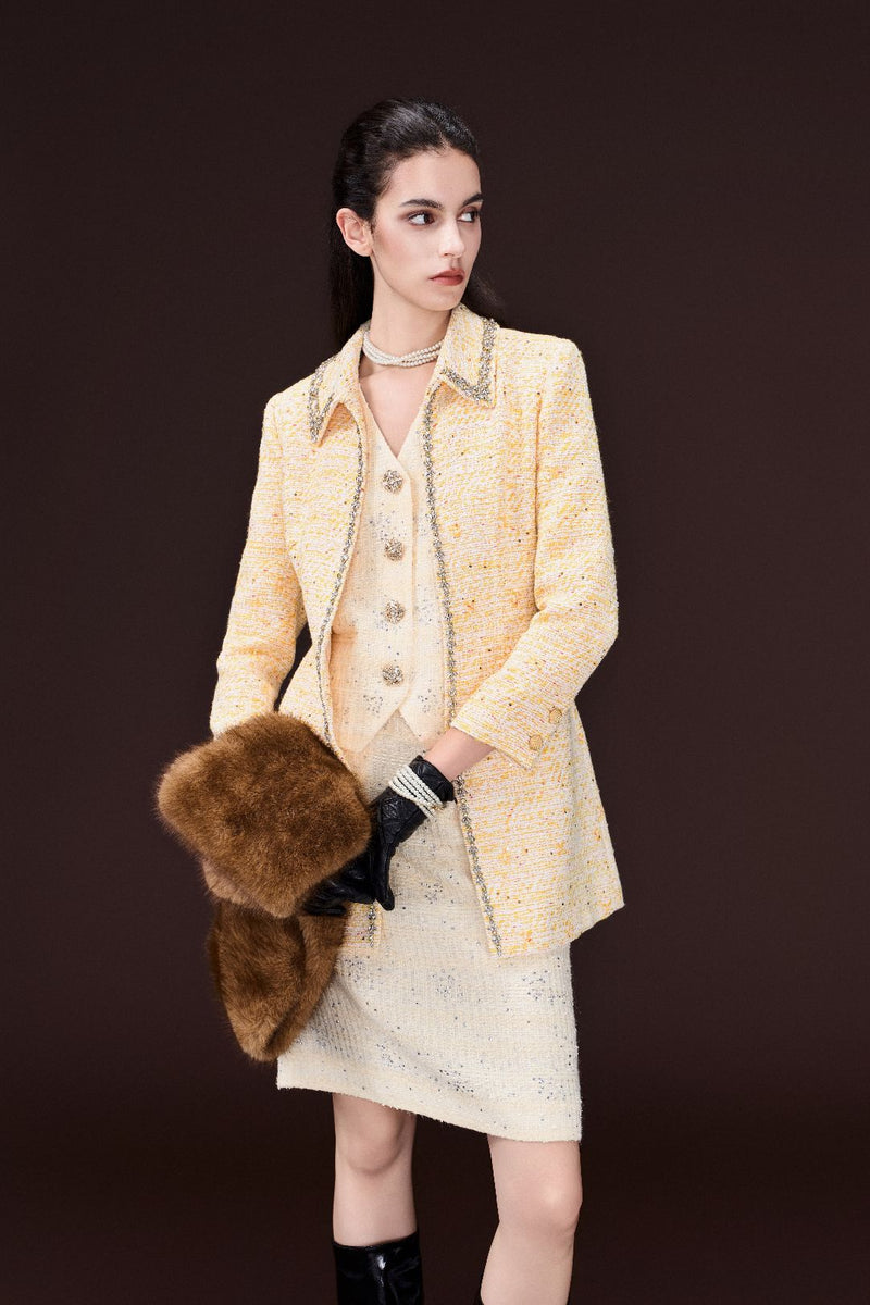 Crystal-detail Embellished Coat