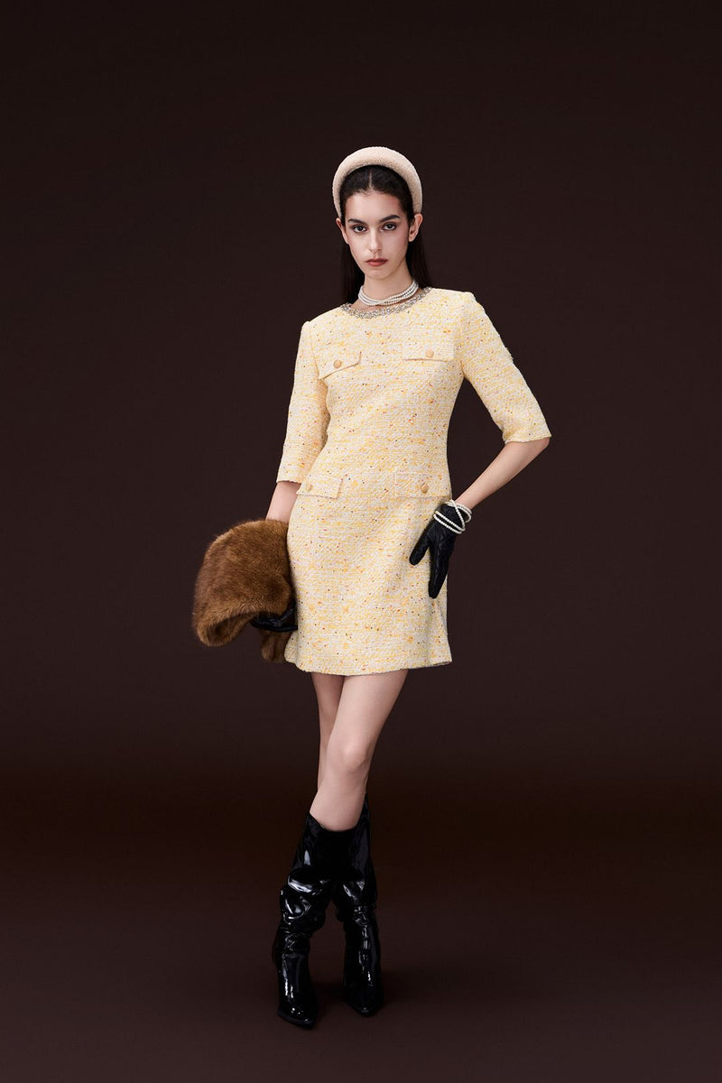 Crystal-detail Embellished Slim-fit Dress