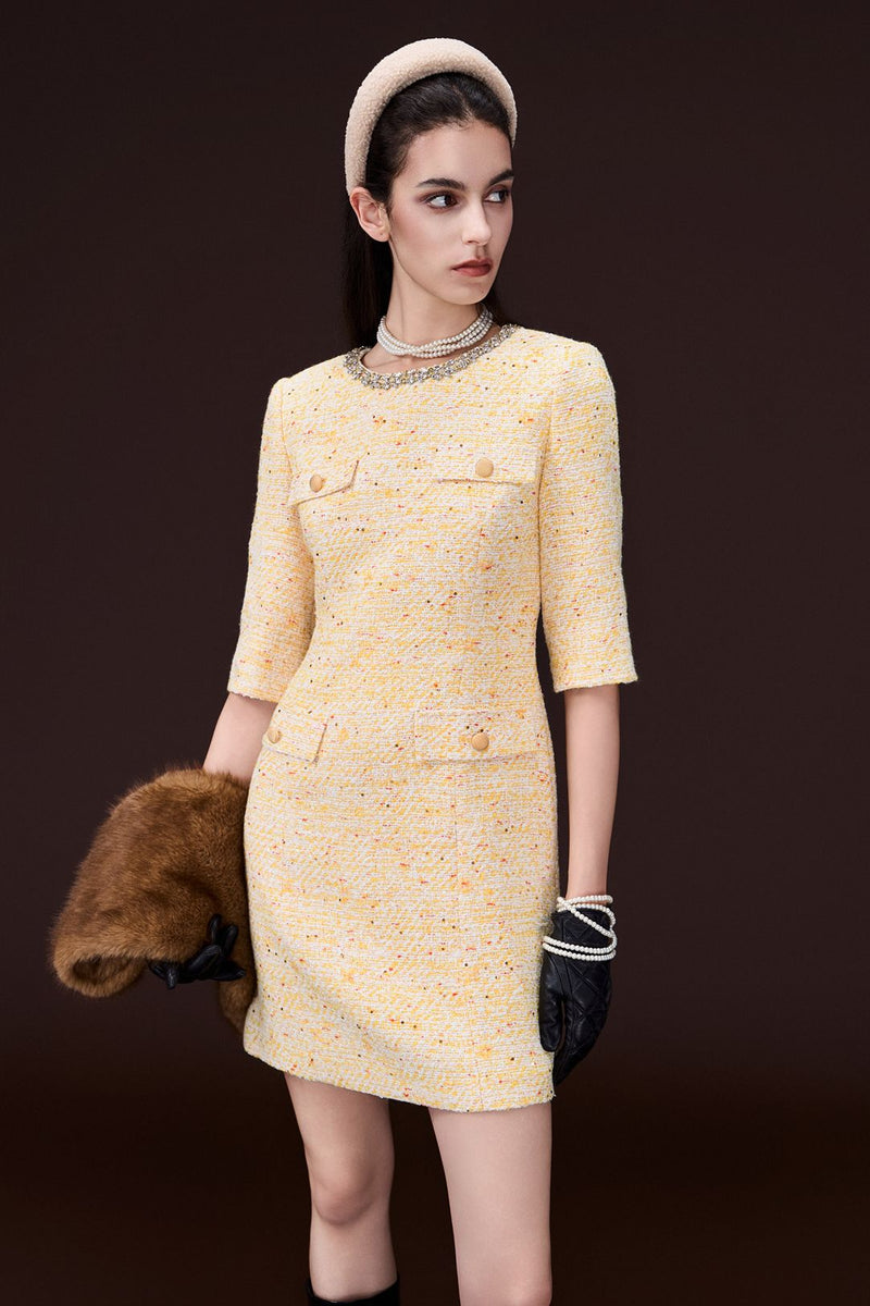 Crystal-detail Embellished Slim-fit Dress