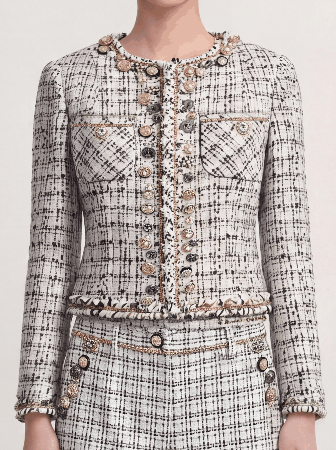 Château Check Tweed Jacket