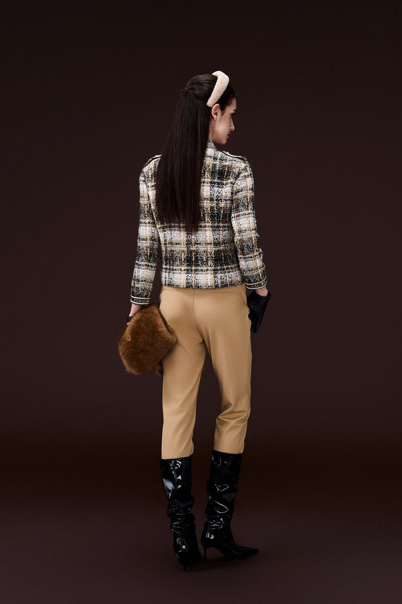 Checked Gardient Golden-trim Jacket