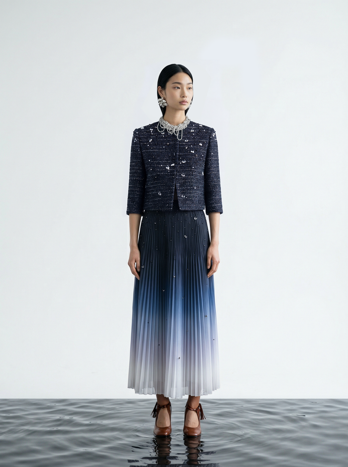 Snowdrop Cropped Tweed Jacket