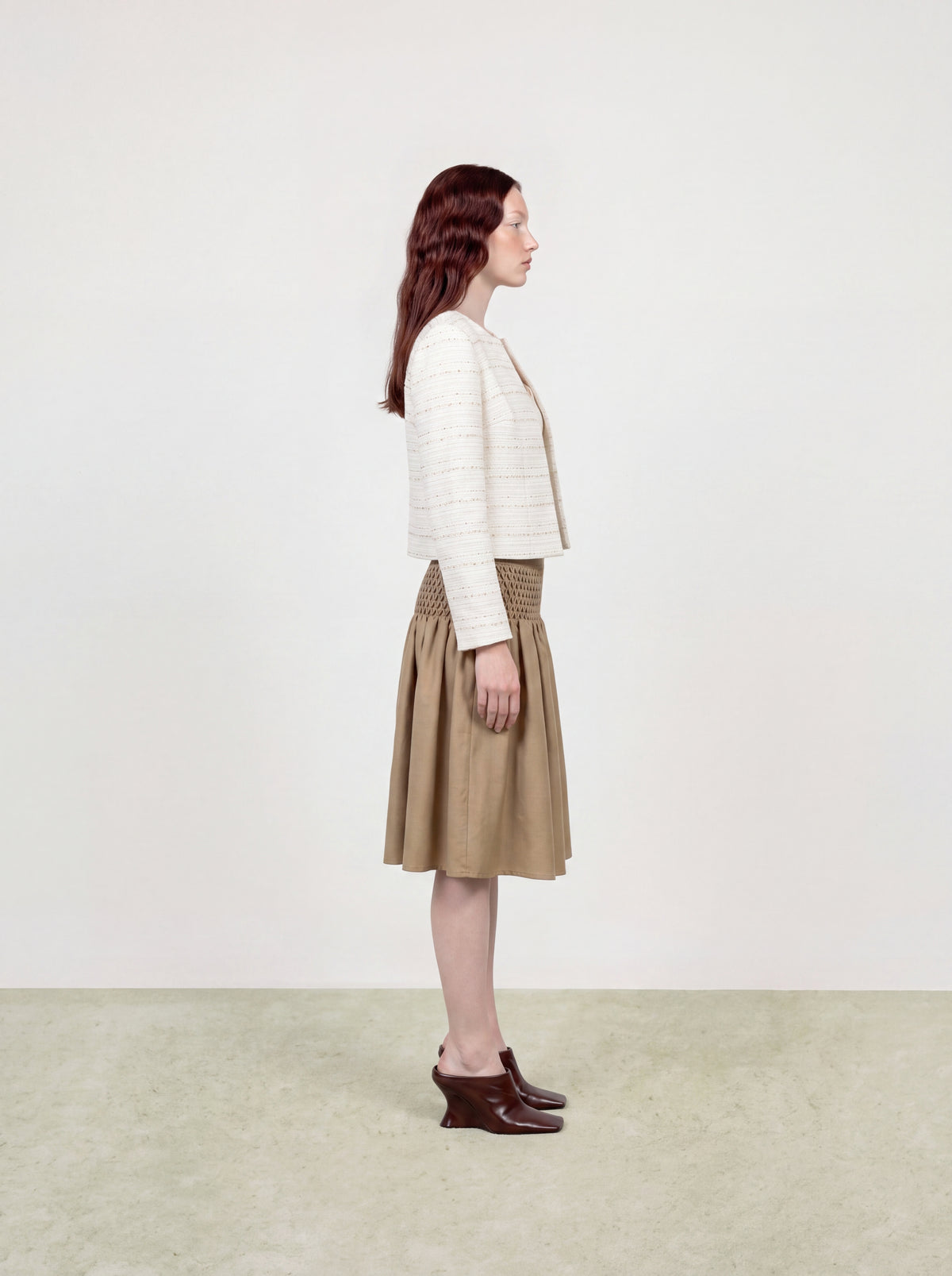 Crème Tweed Rayure Jacket