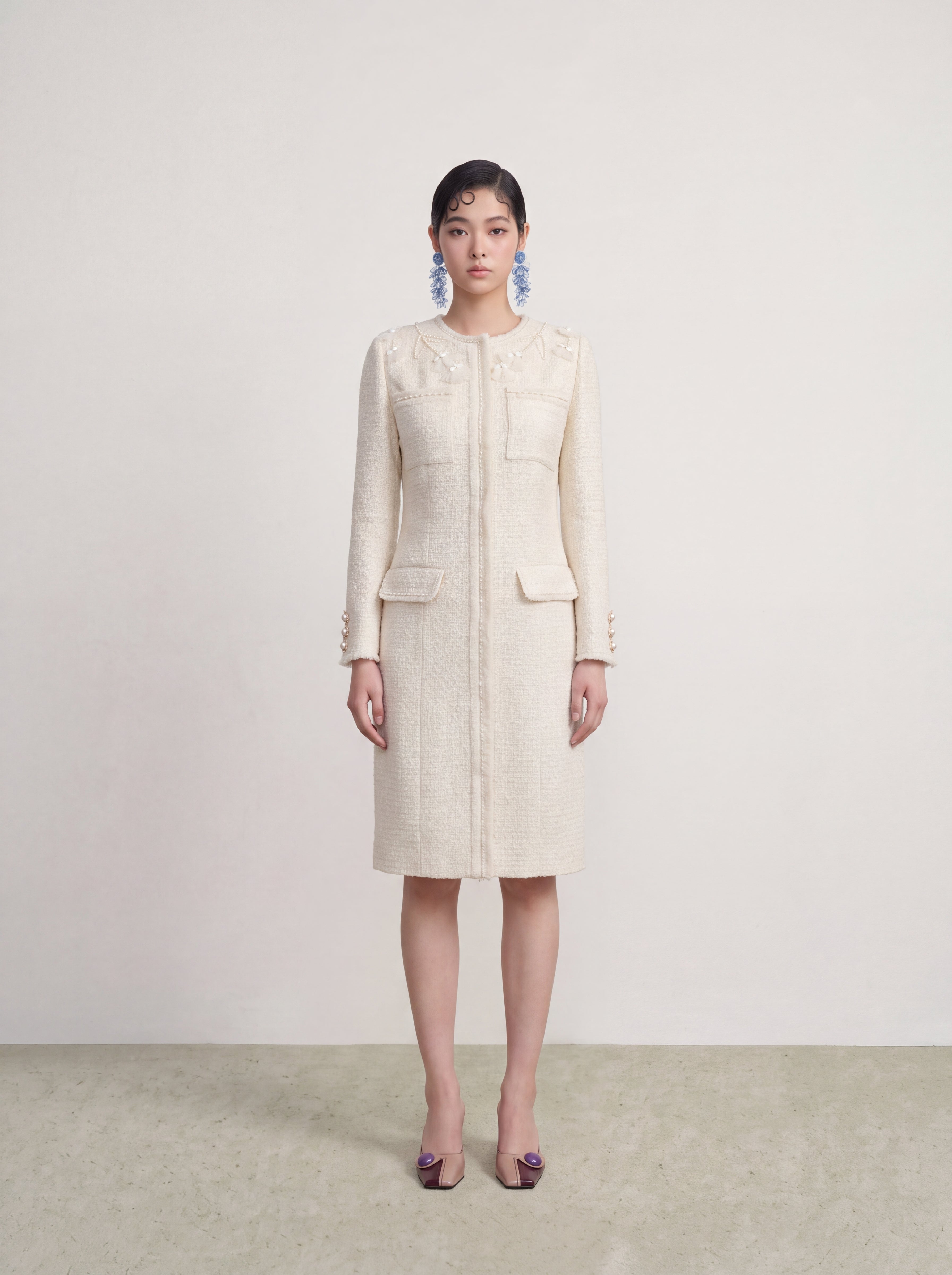 Crème Tweed Fleur Perle Jacket