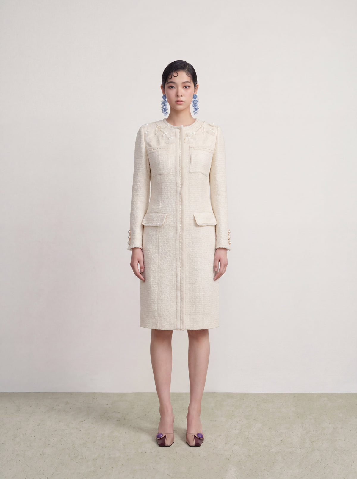 Crème Tweed Fleur Perle Jacket