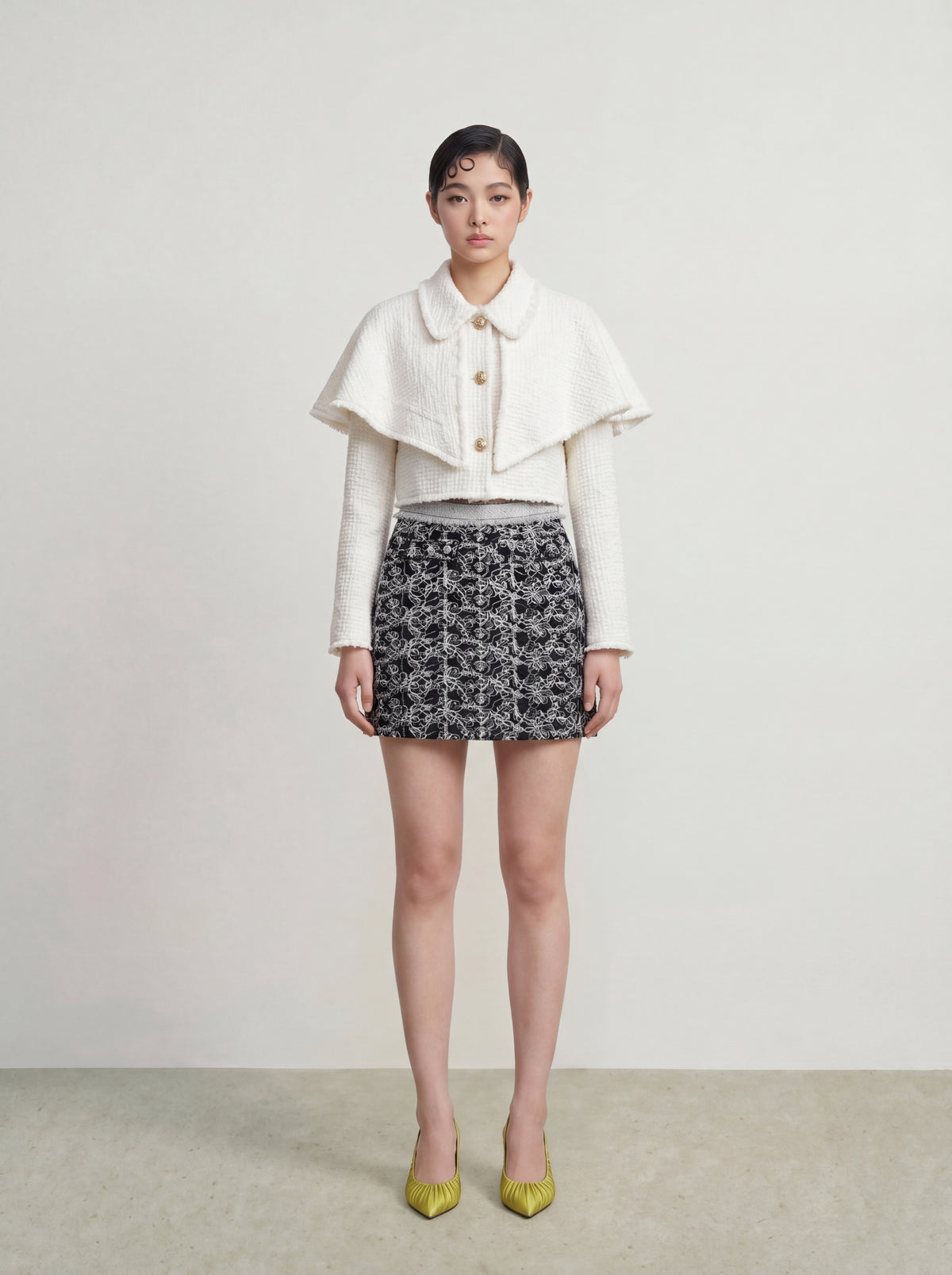 Blanc Éclat Cape Jacket