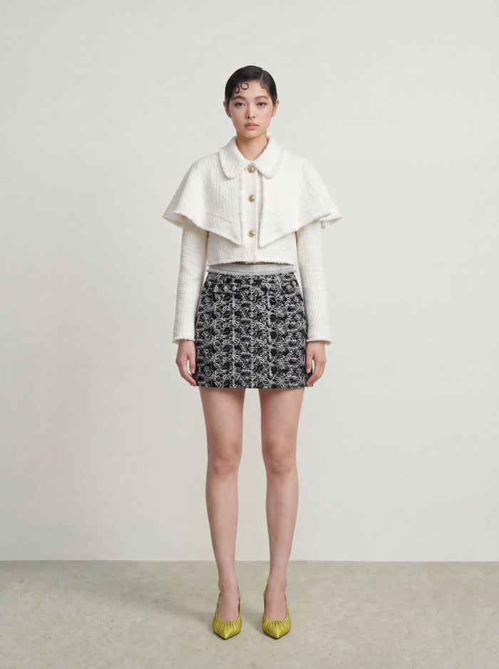 Blanc Éclat Cape Jacket