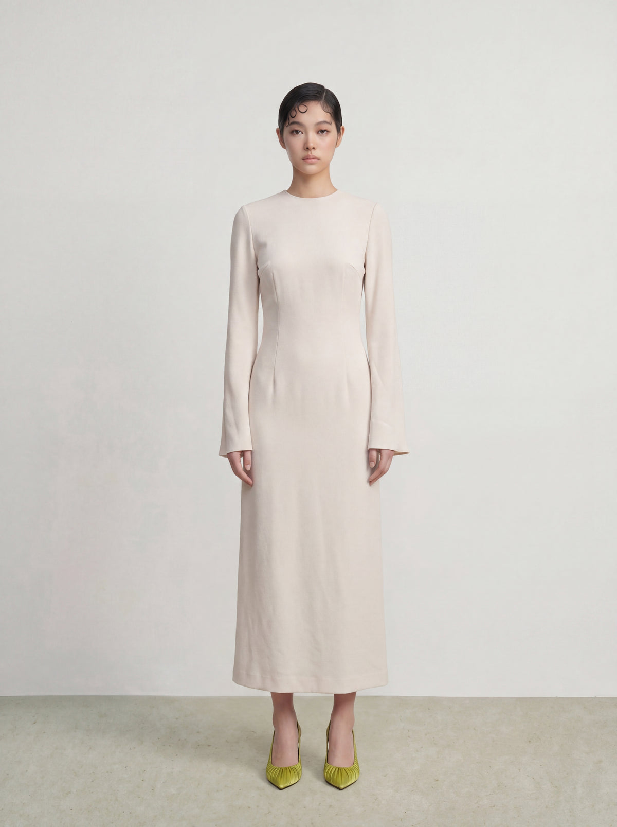 Ivory Serenité Back‑Bow Dress