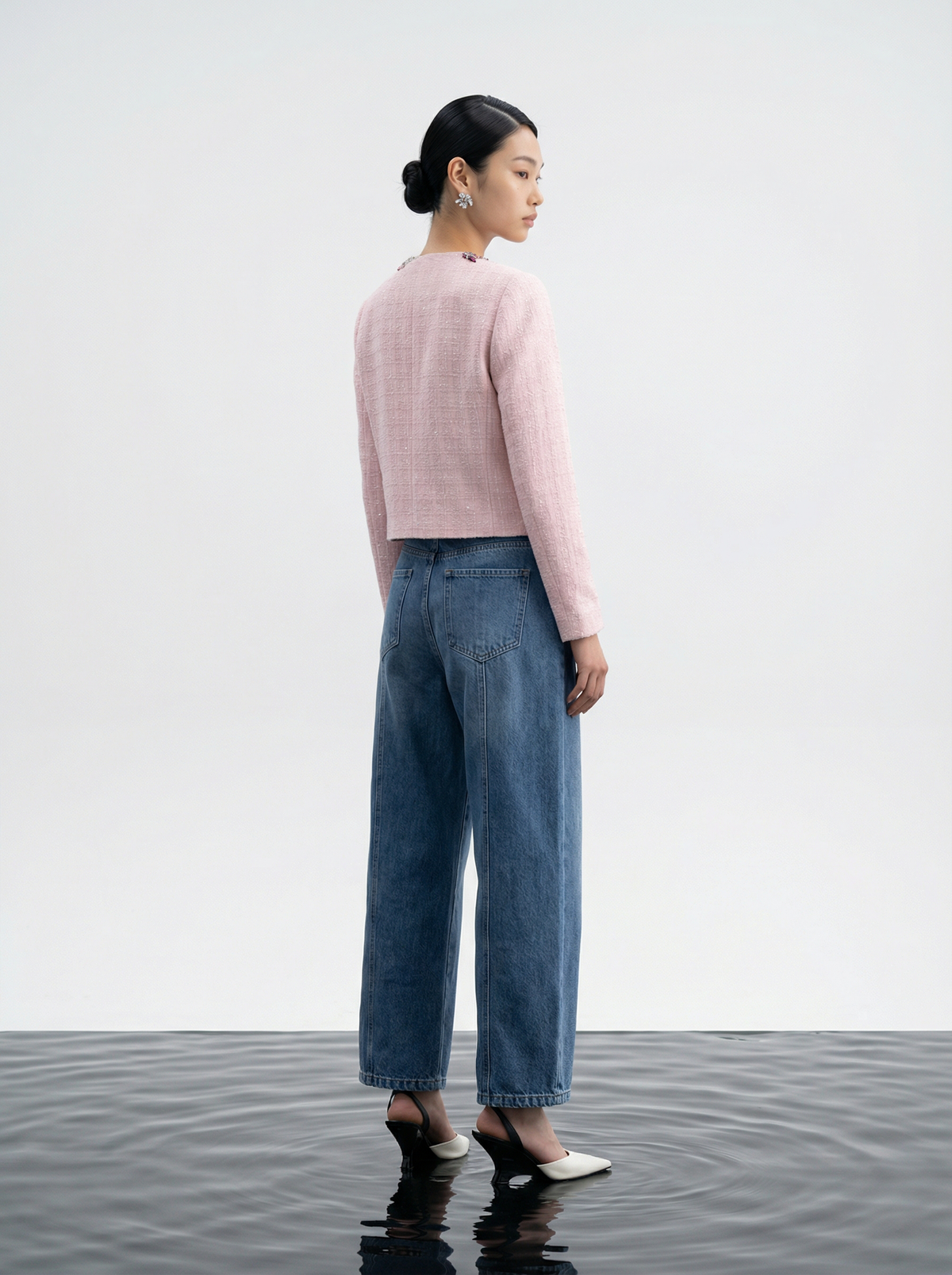 Rose Bijou Cropped Jacket
