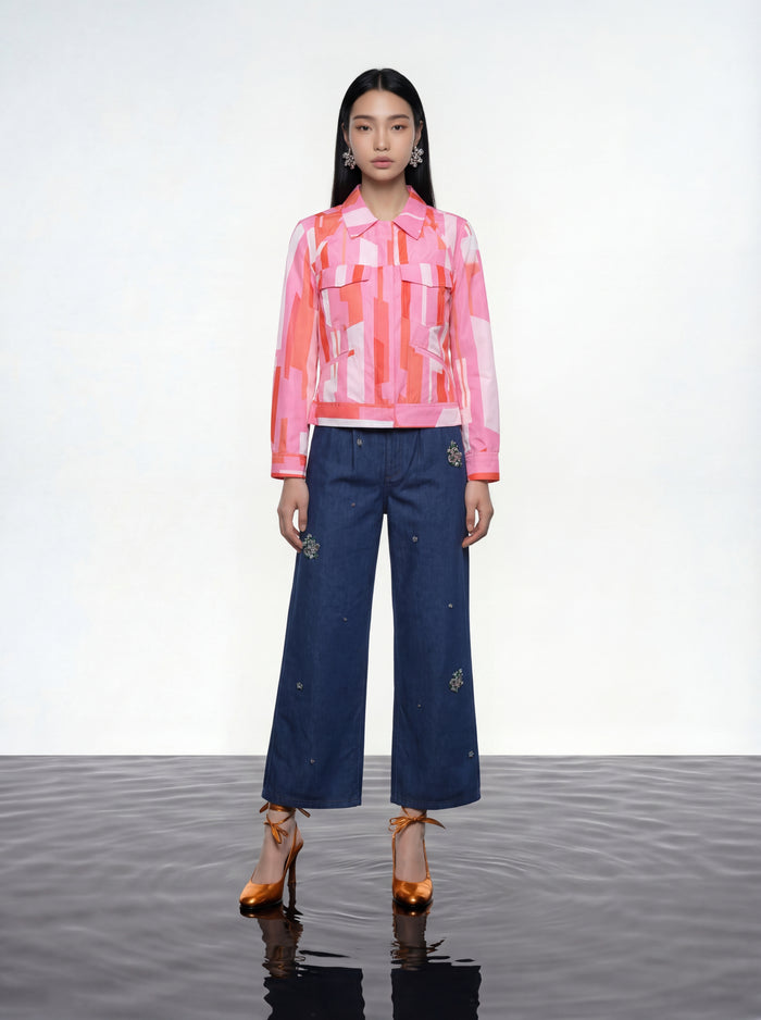 Prism Flow Geometric Jacket