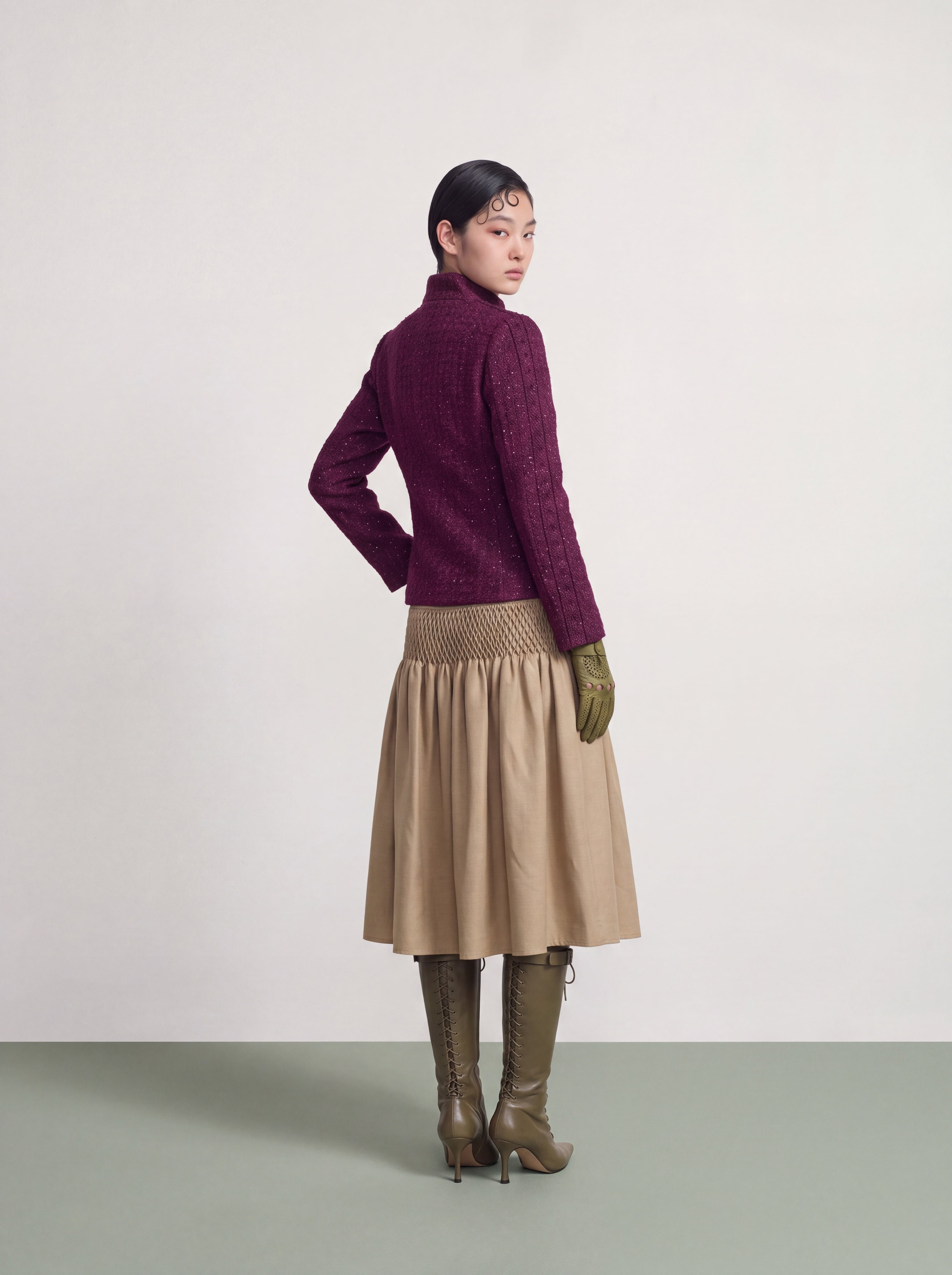 Violet Tweed Fun Fleur Jacket