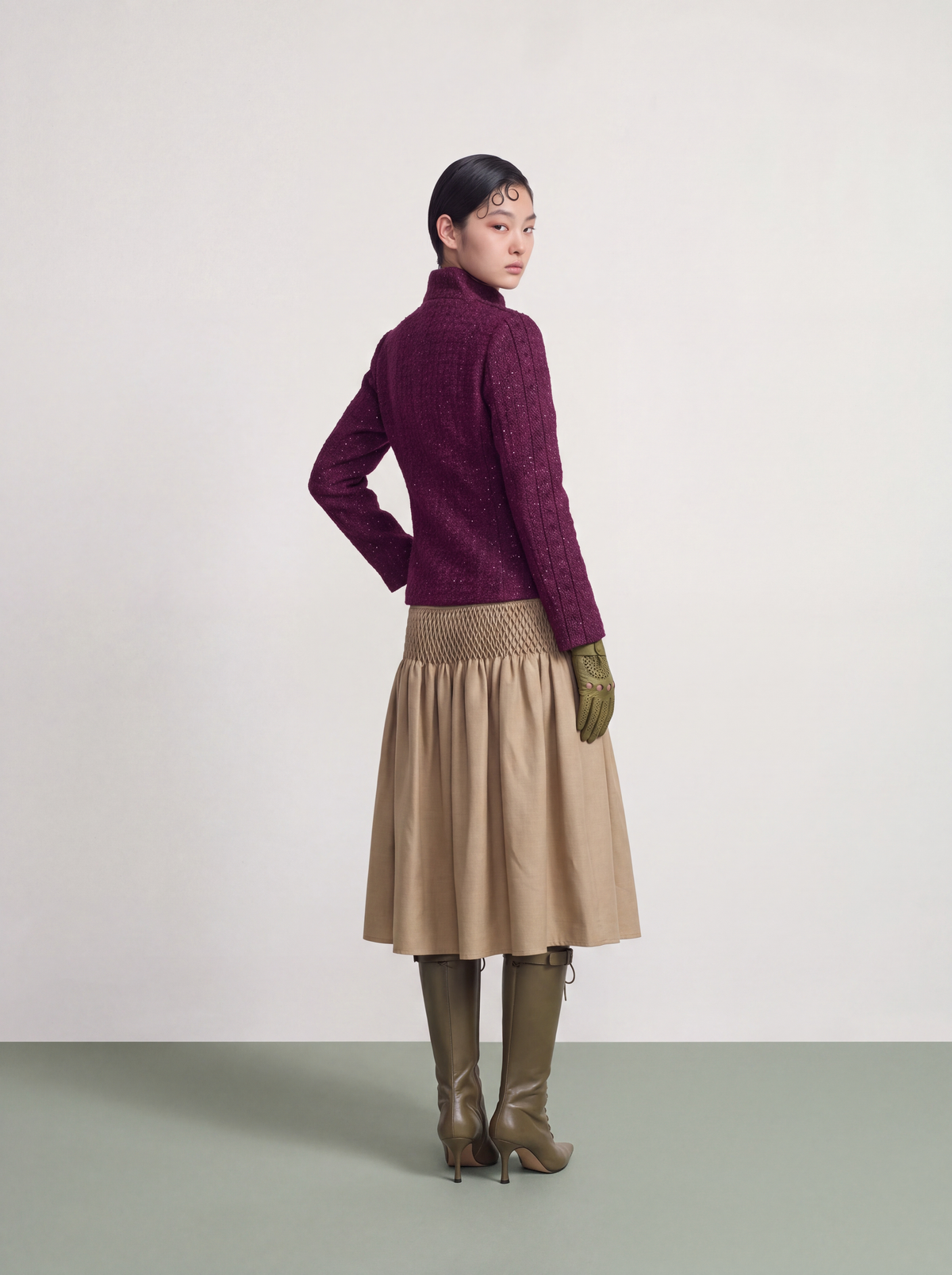 Violet Tweed Fun Fleur Jacket