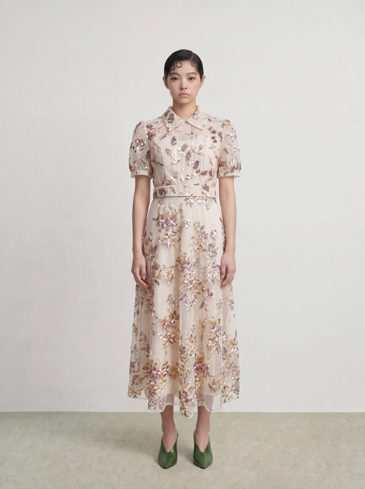 Champagne Jardin Élégance Dress