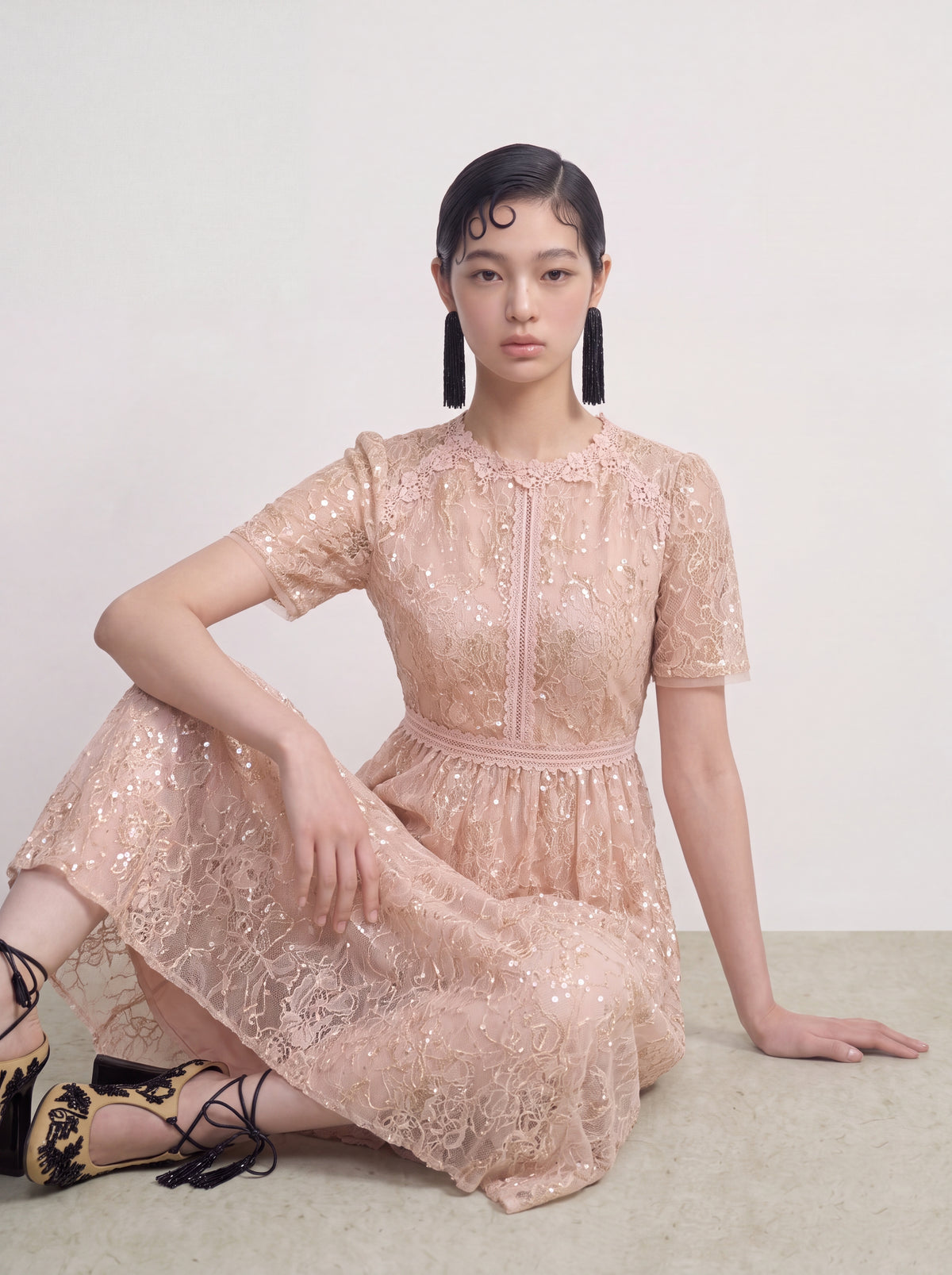 Blush Dentelle Étoilé Dress