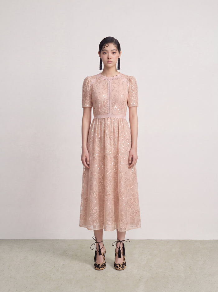 Blush Dentelle Étoilé Dress