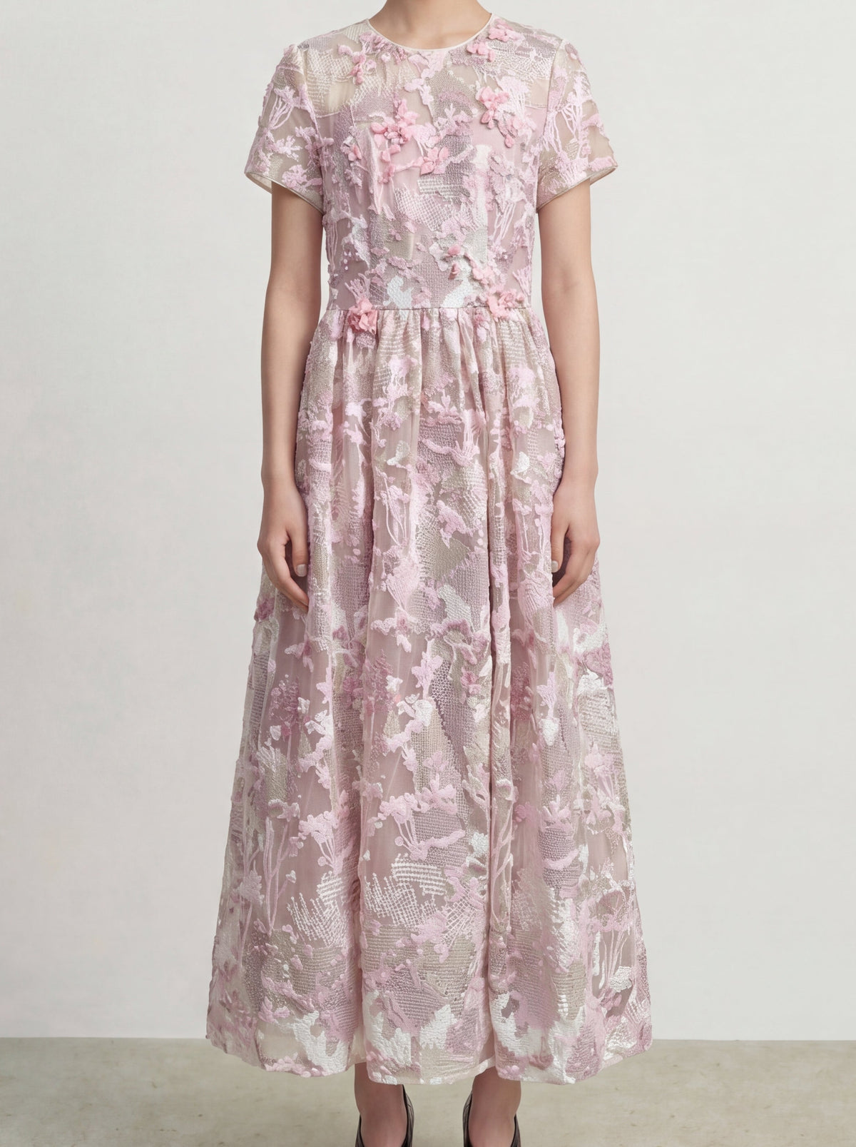 Rosé Dentelle Bloom Dress
