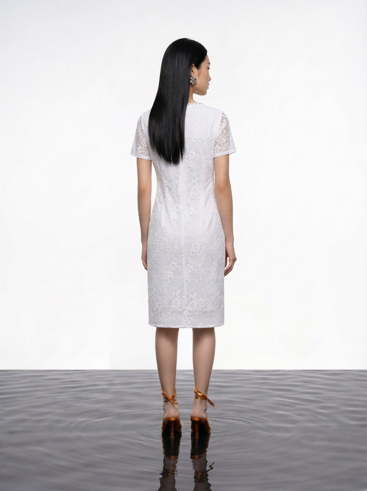 Ivory Saffron Lace Dress