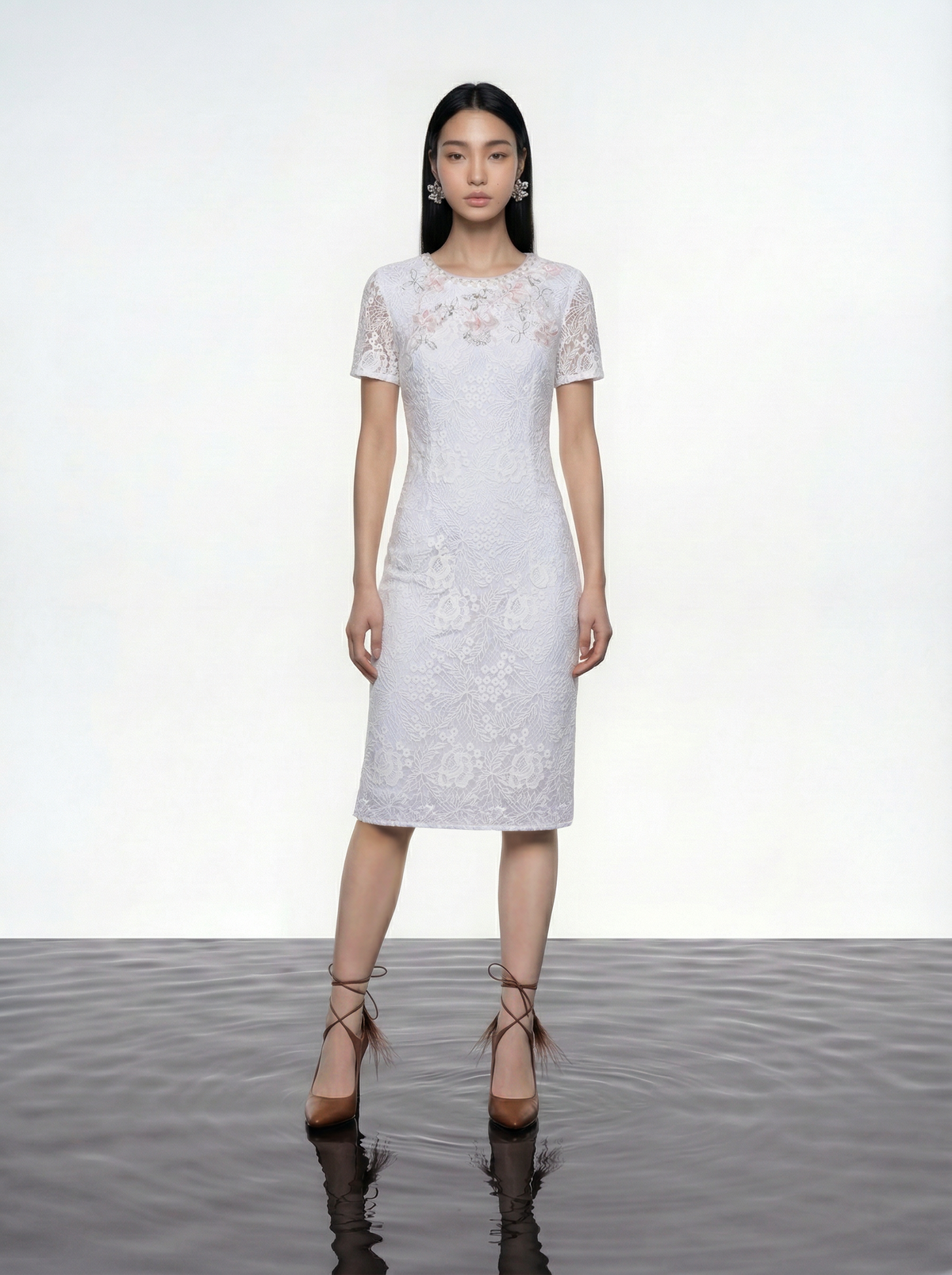 Ivory Saffron Lace Dress