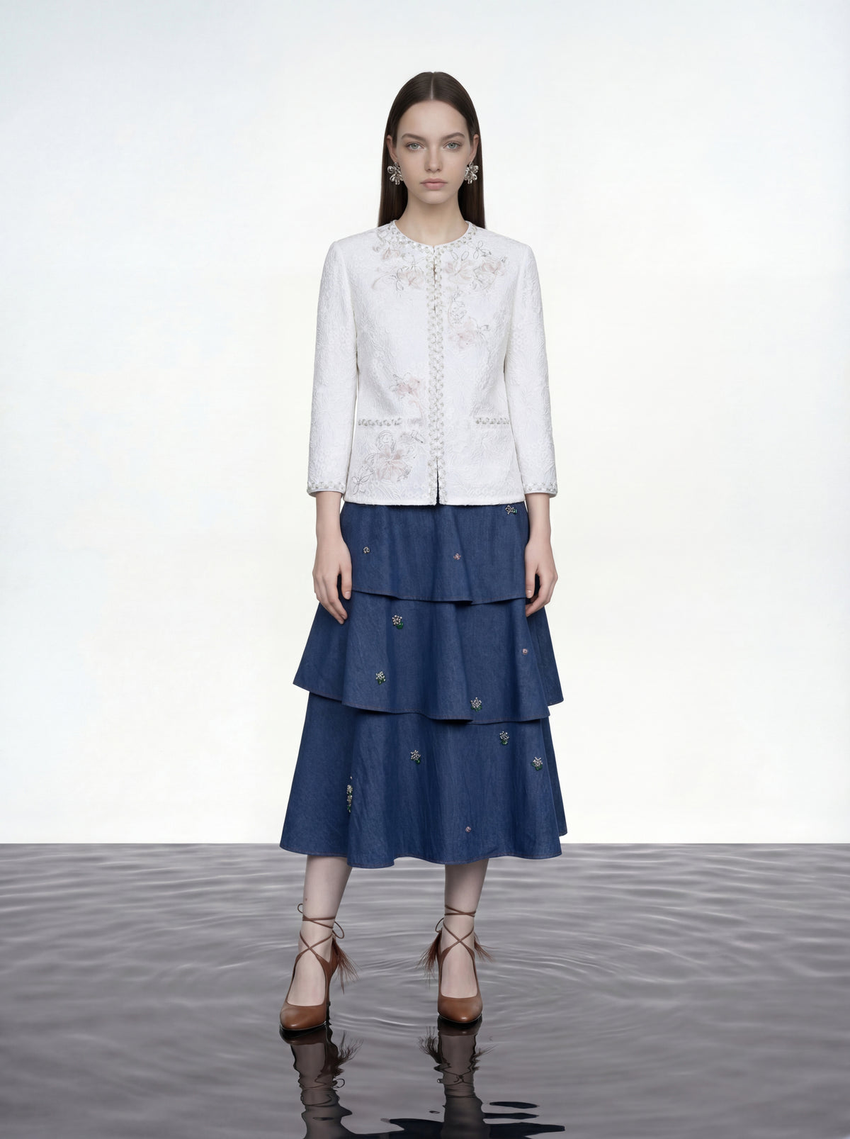 Ivory Saffron Embroidered Jacket