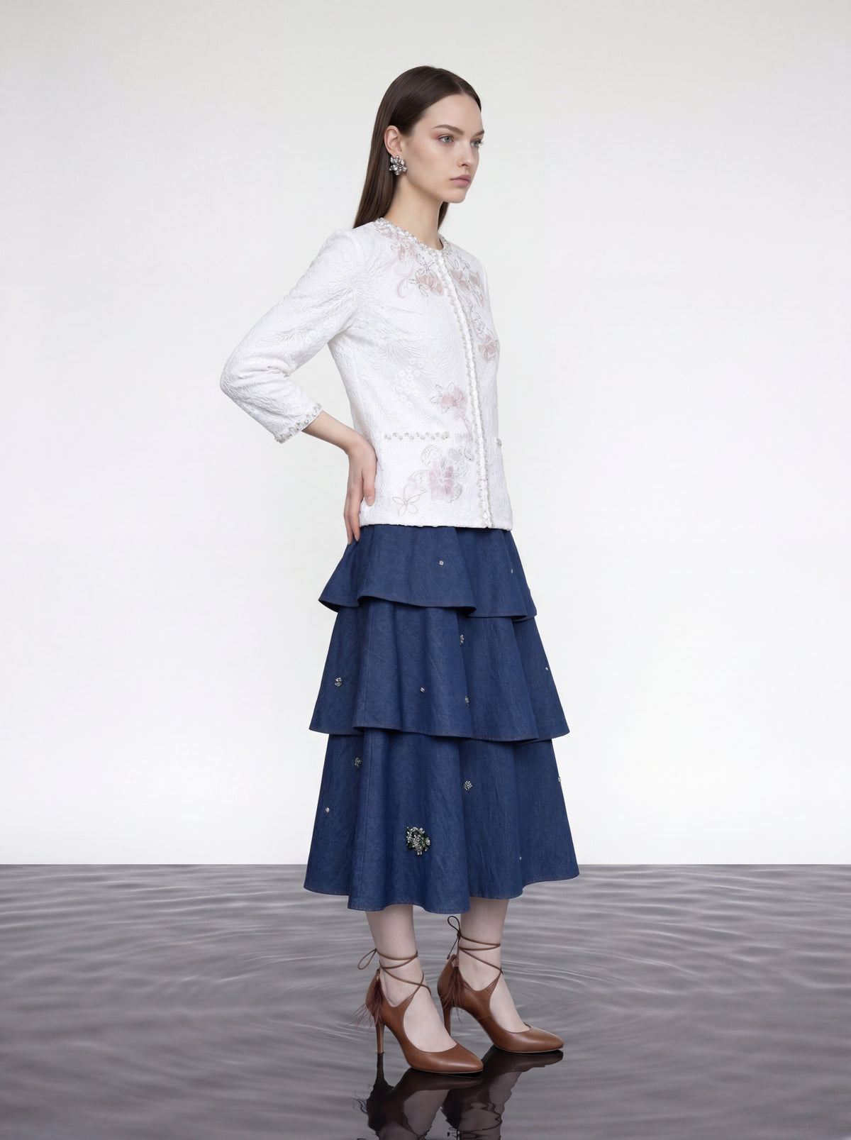 Ivory Saffron Embroidered Jacket