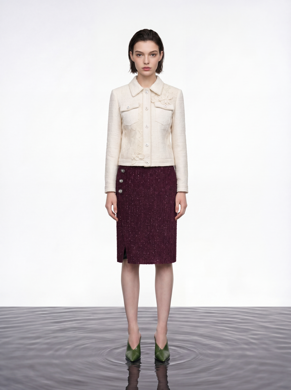 Daisy Lace Applique Jacket