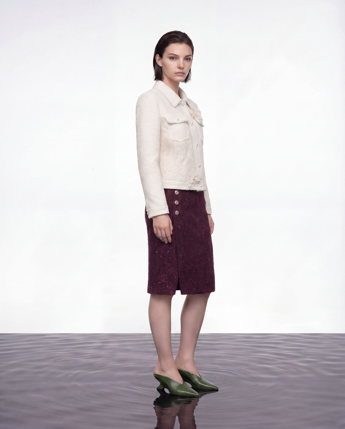 Daisy Lace Applique Jacket