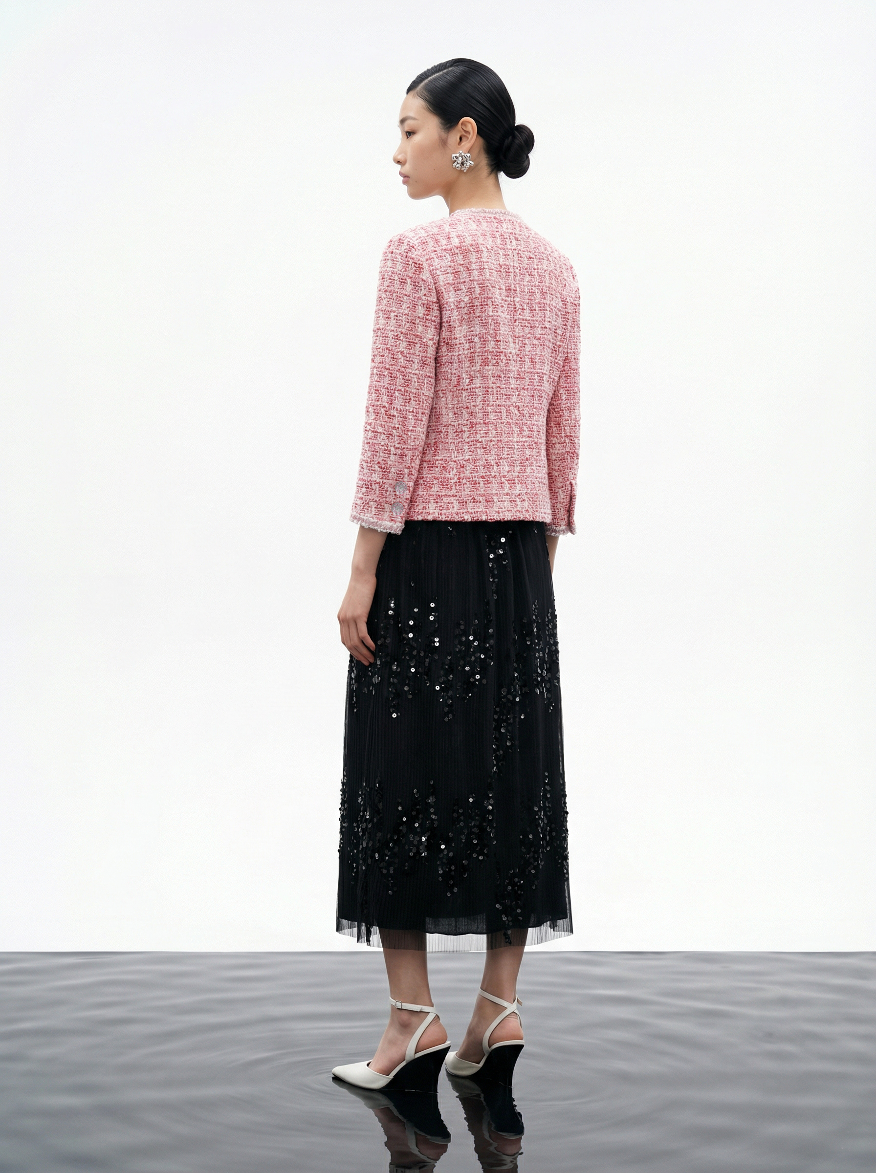 Midnight Radiance Pleated Skirt