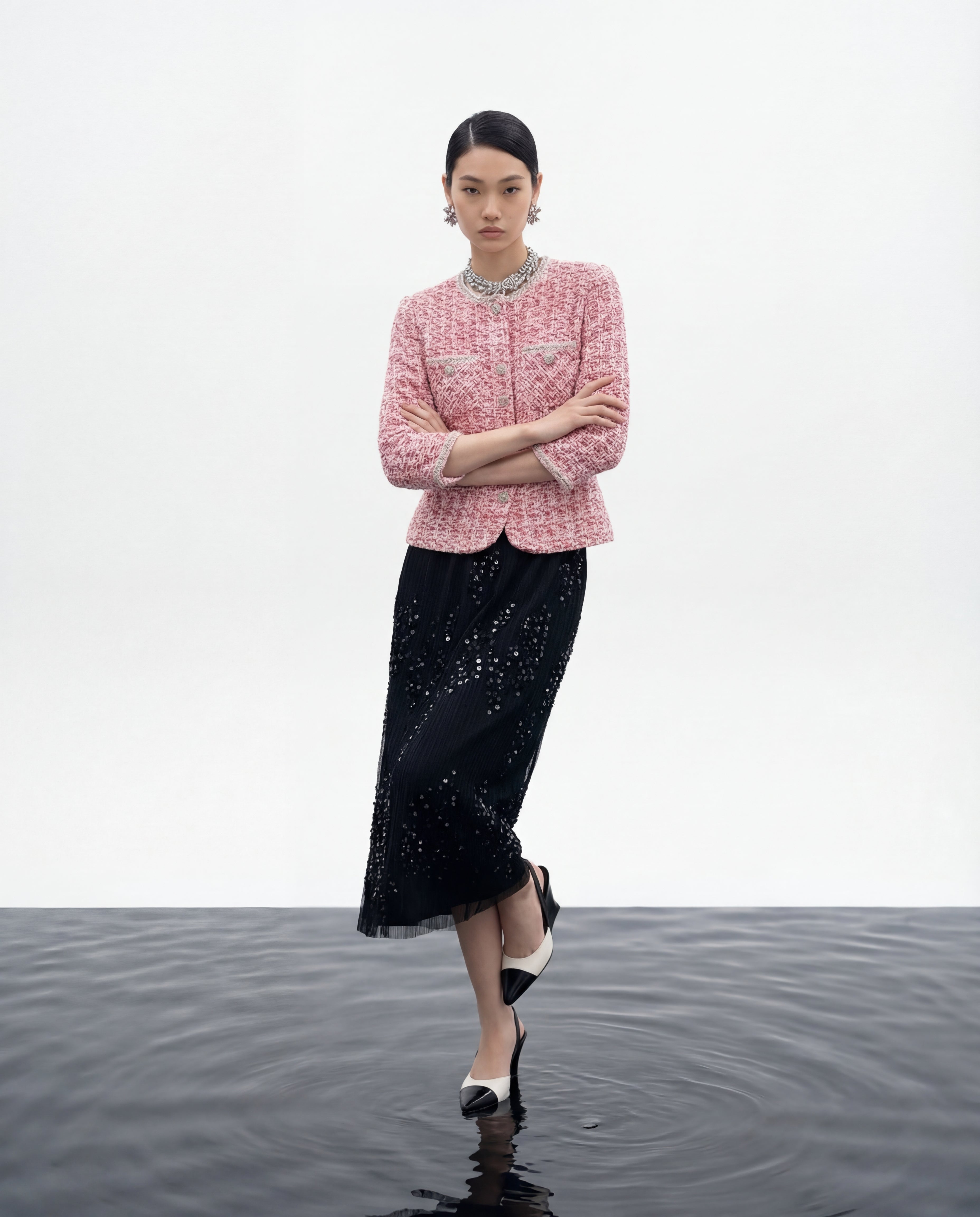 Midnight Radiance Pleated Skirt