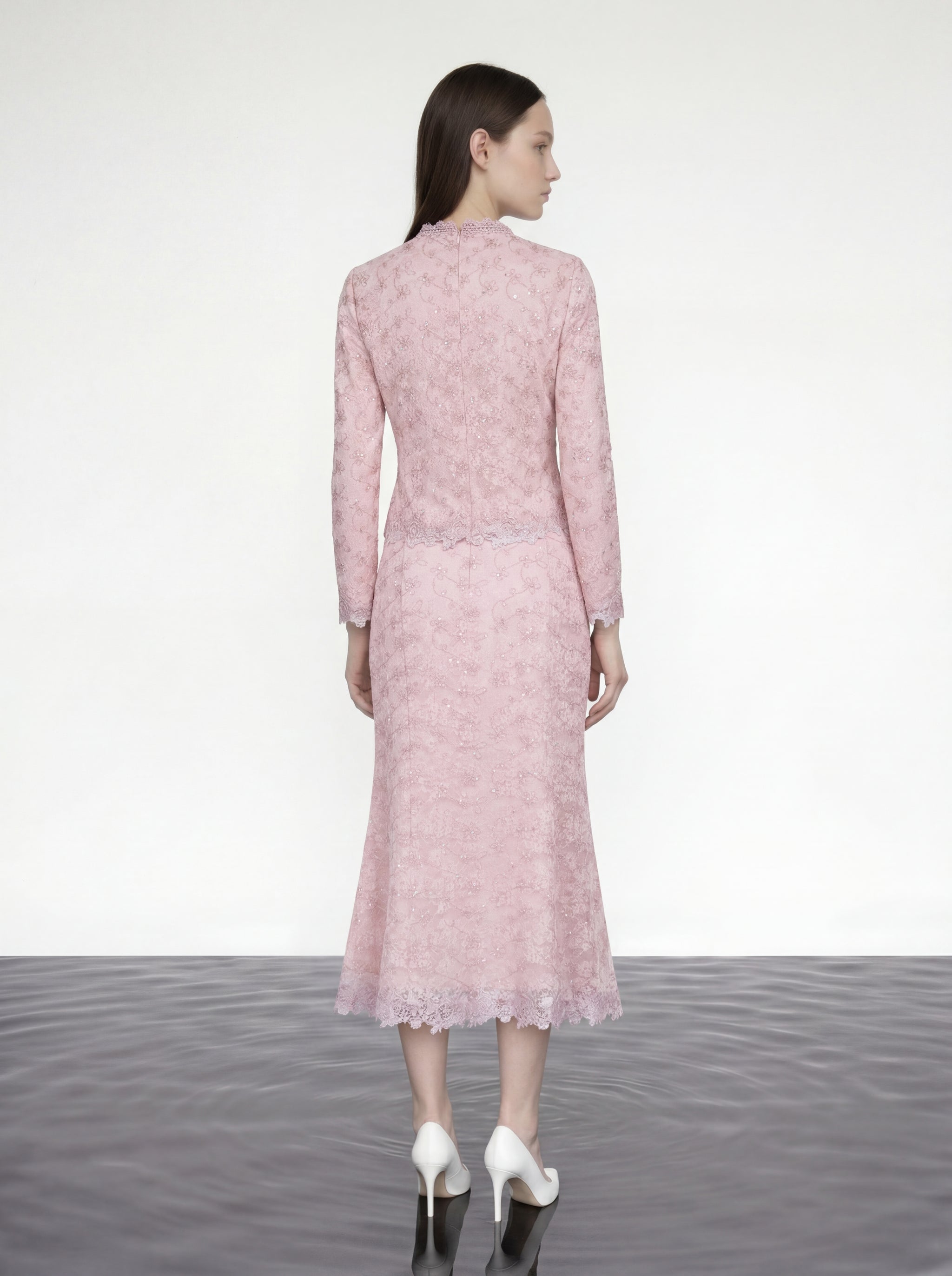 Rose Lace Élegance Blouse