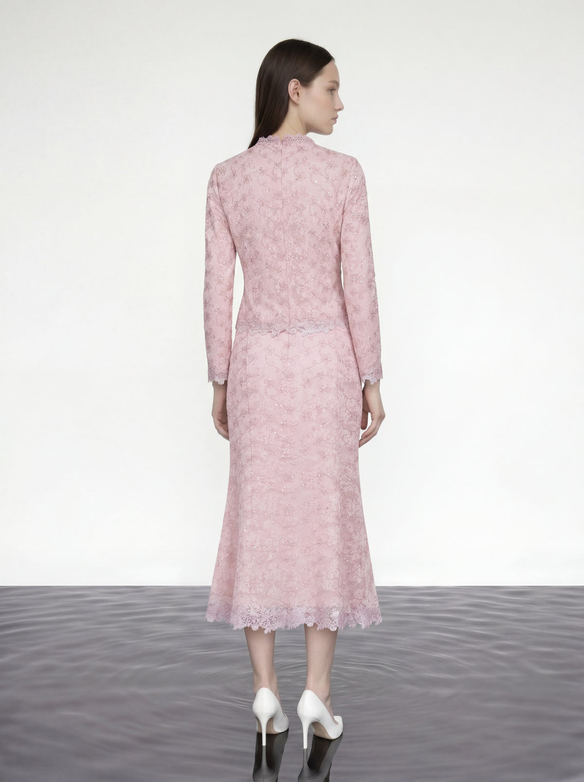 Rose Lace Élegance Blouse