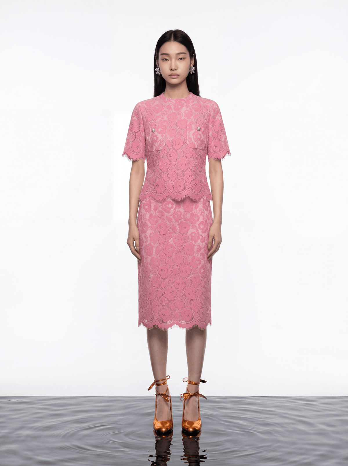 Blush Elegance Lace Blouse