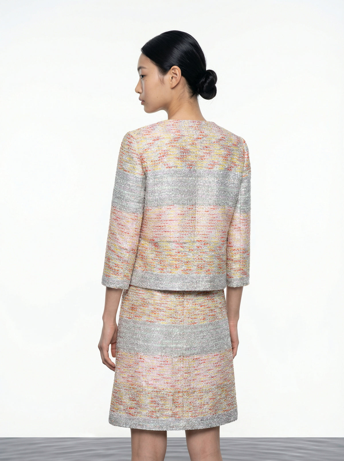 Starlight Stripe Multicoloured Tweed Dress