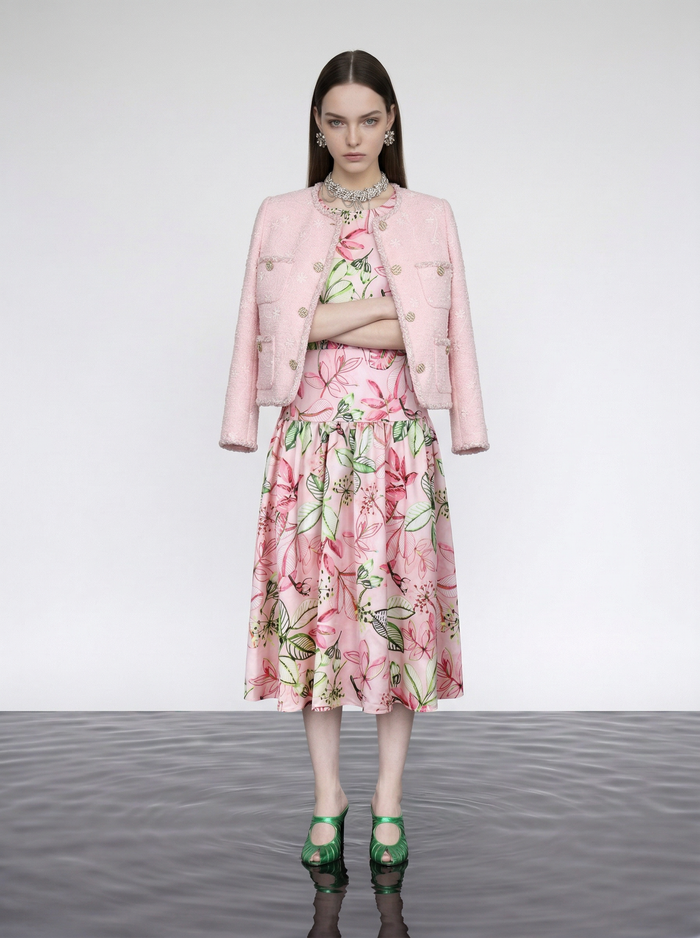 Blush Elegance Embroidered Jacket