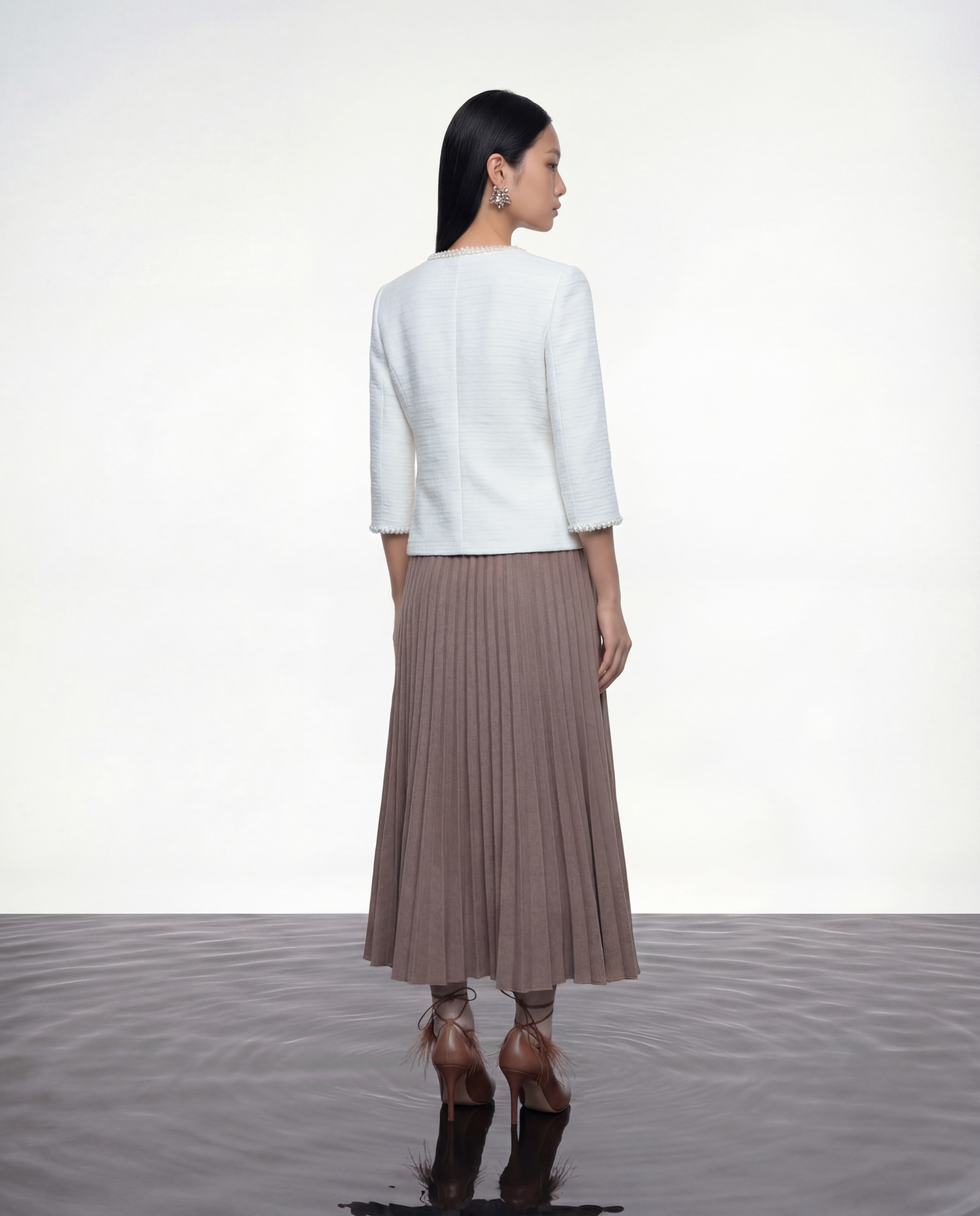 Ivory Peony Embellished Jacket