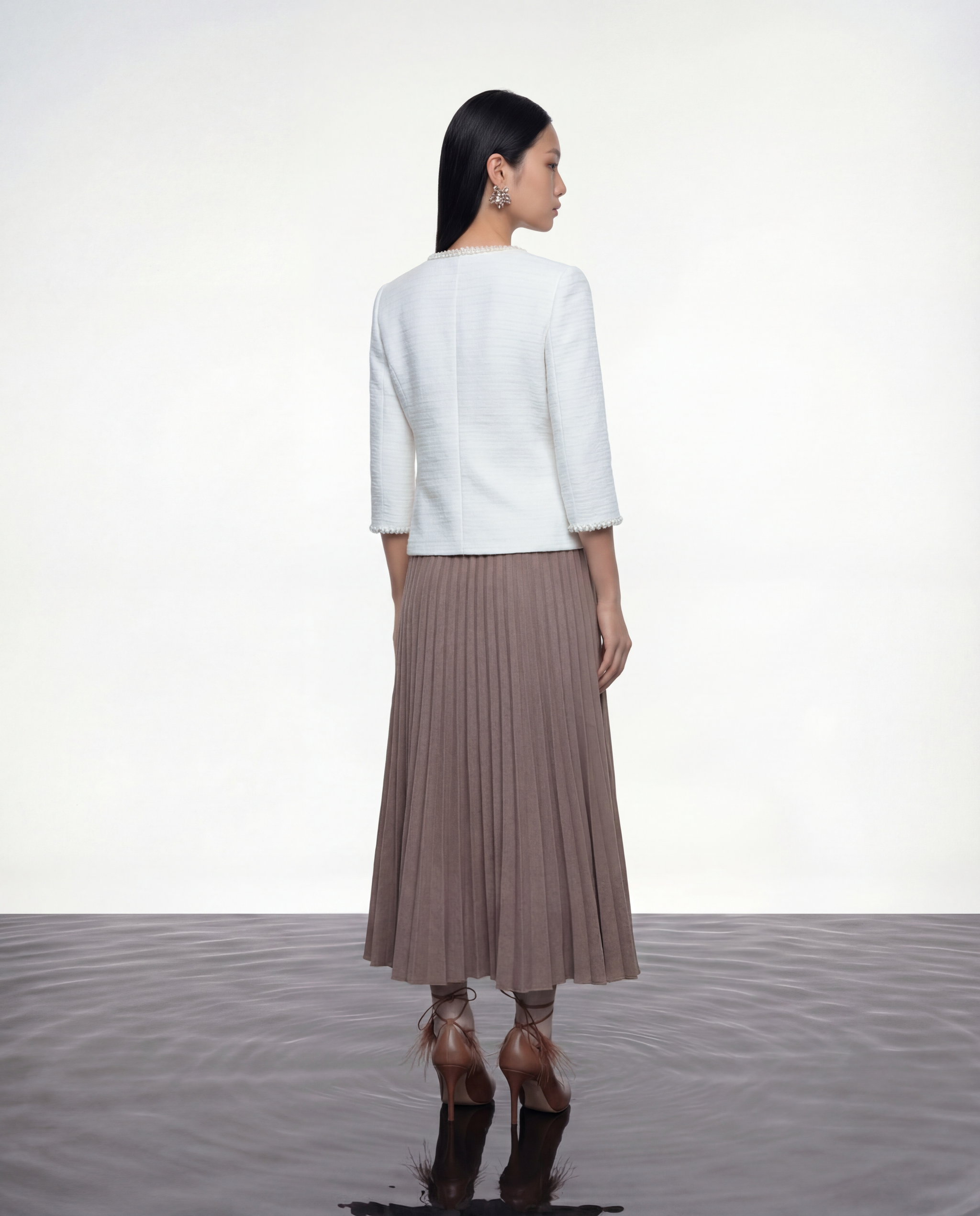 Ivory Peony Embellished Jacket