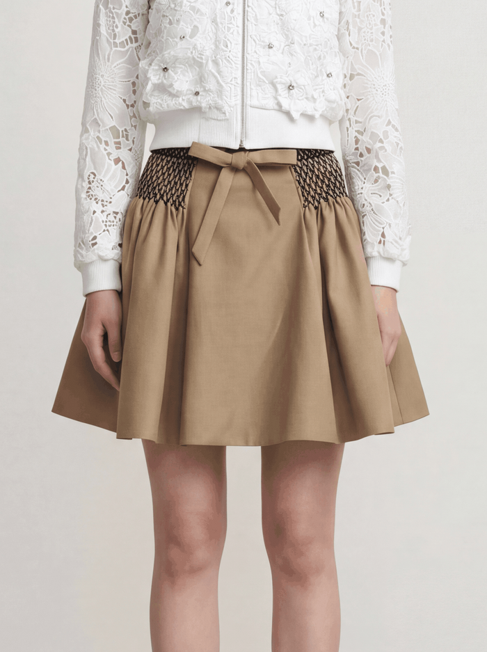 Sable Plissé Couture Skirt