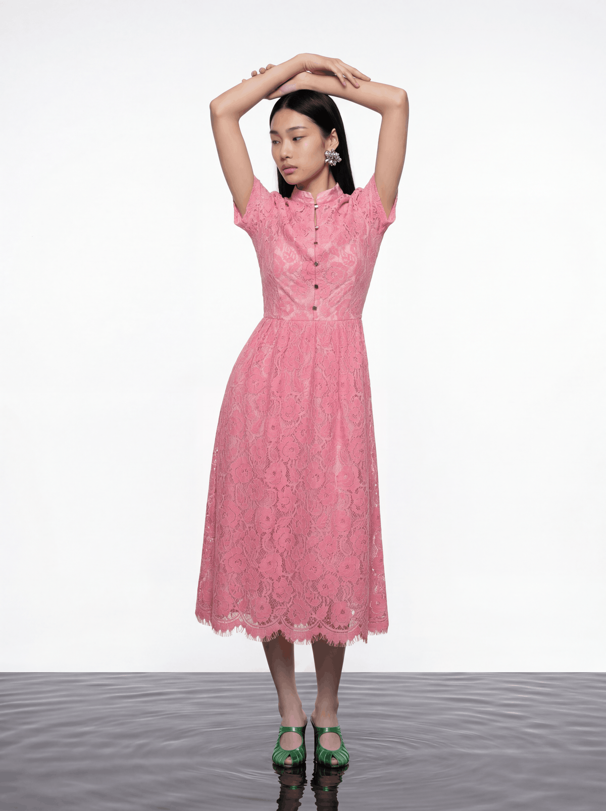 Blush Elegance Lace Dress