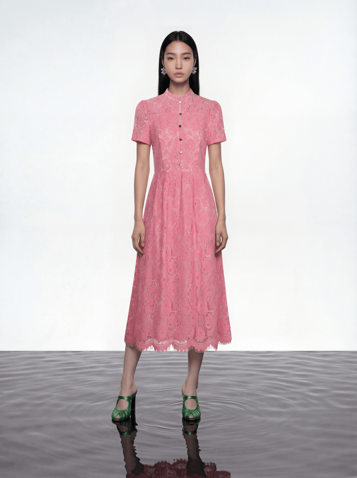 Blush Elegance Lace Dress