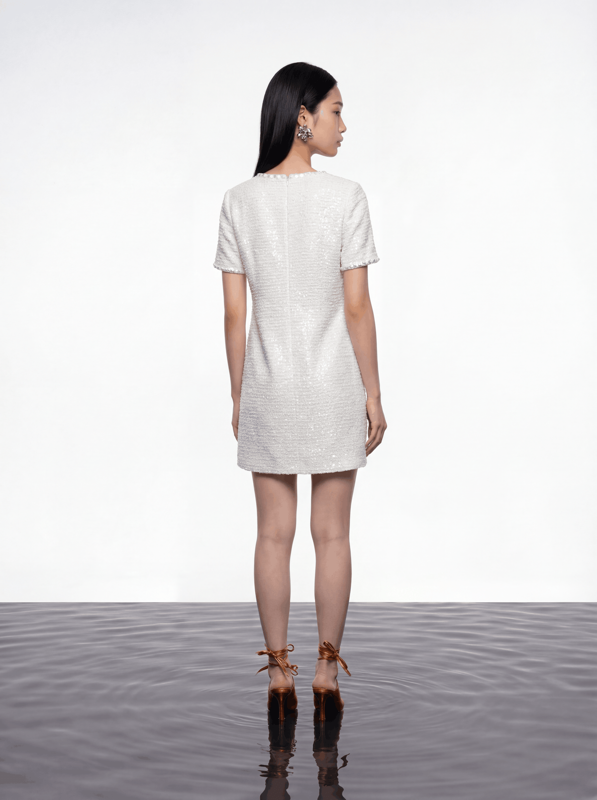 Ivory Elegance Embellished Dress