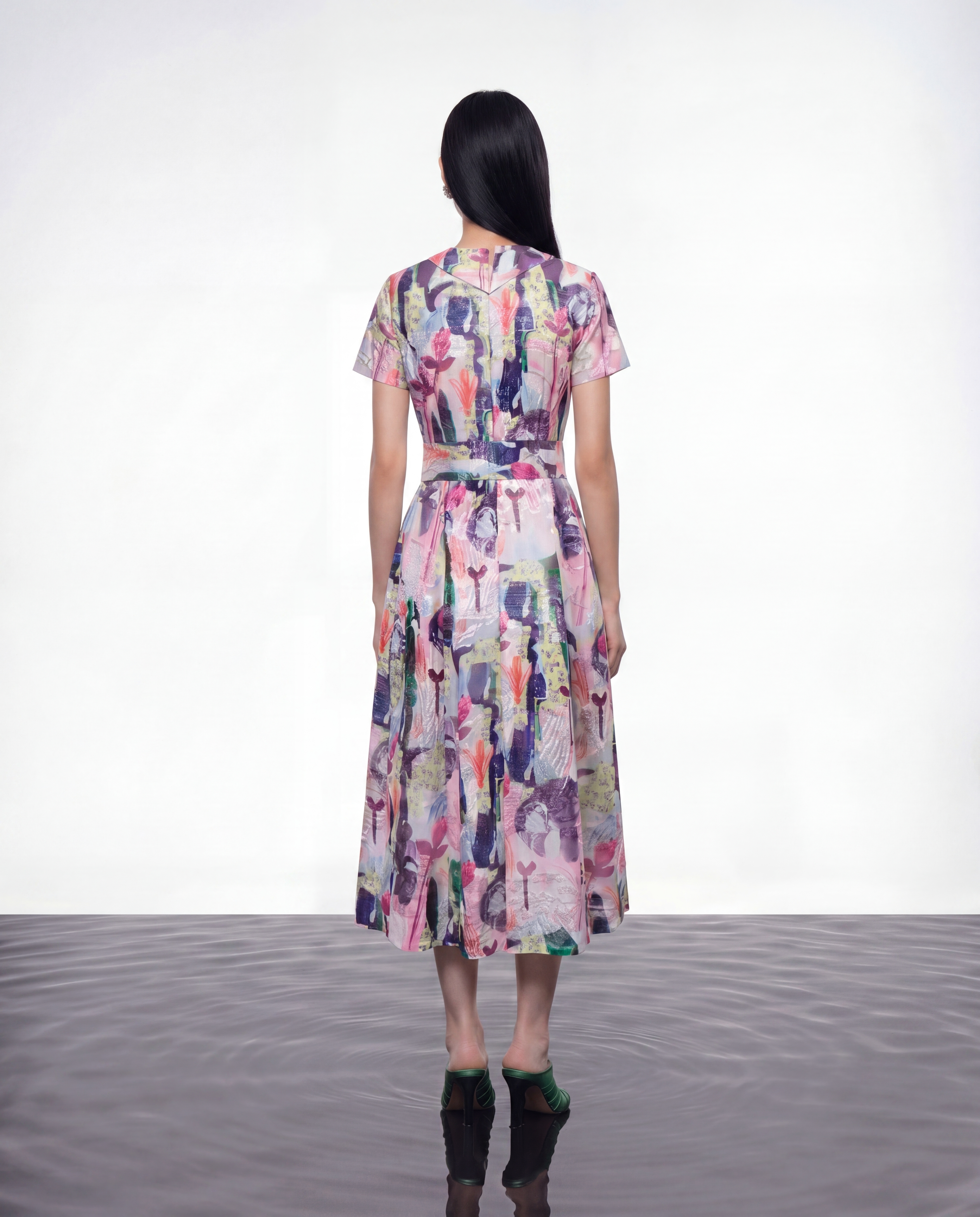 Impressionist Floral Dress