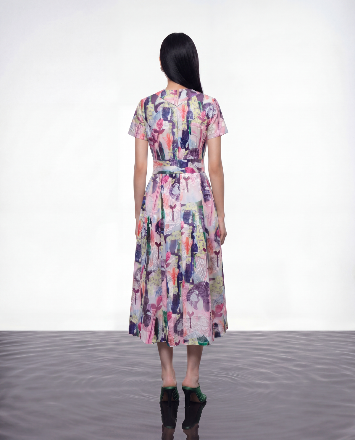 Impressionist Floral Dress